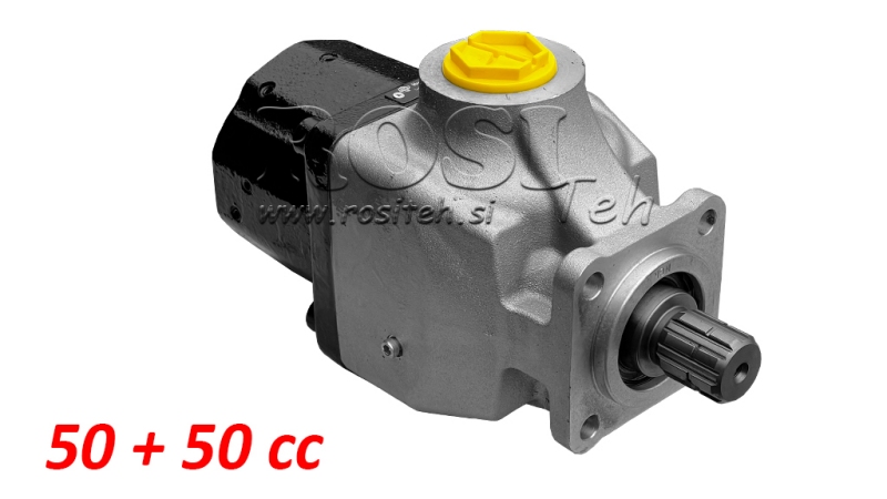 POMPA IDRAULICA A PISTONI TANDEM 50+50cc