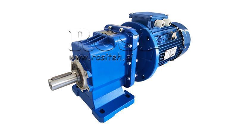 3Fase 3.0kW-ELEKTRISK MOTOR MED ERC04 REDUKTOR MS100 57rpm