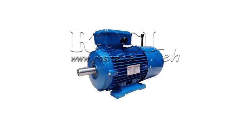 0.75kW-ELEKTRISK MOTOR MED BREMS MSH 80 2-4_1380rpm 3Fase fot-B3