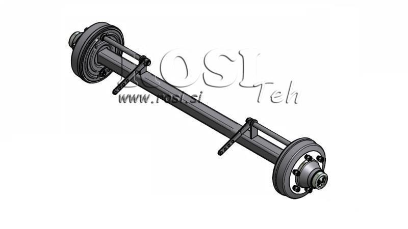 AKSEL FOR HENGER 8300 kg MED BREMSE (1600 mm)