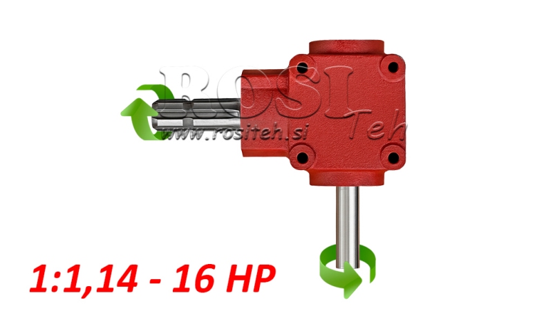 ENGRENAGE ANGLE L-155J 1: 1.14 (16HP-12KW)