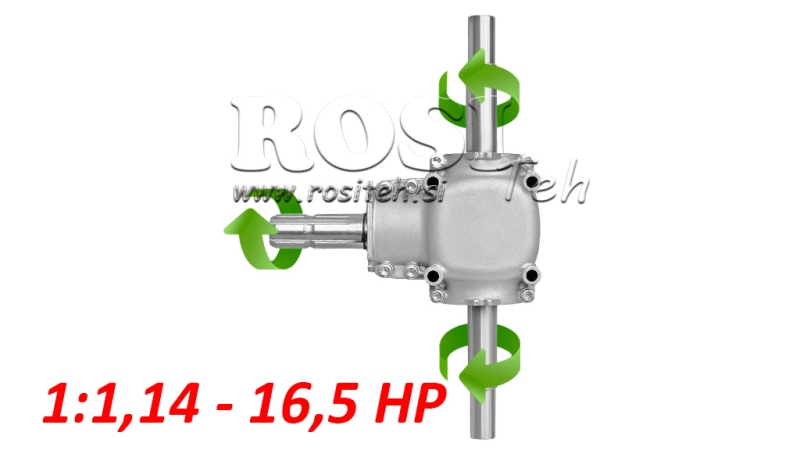 UHLOVÁ PREVODOVKA DVOJNÁPRAVA 1: 1,14 (16,5HP-12kW)