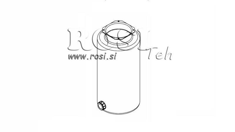 METAAL RESERVOIR ROL PP 12 LITER HORIZONTAAL-VERTICAAL