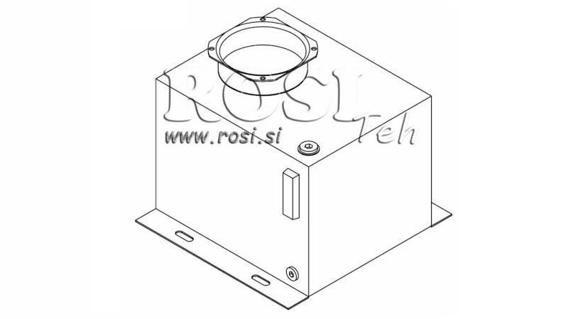 METAAL RESERVOIR DOOS PP 25 LITER HORIZONTAAL-VERTICAAL