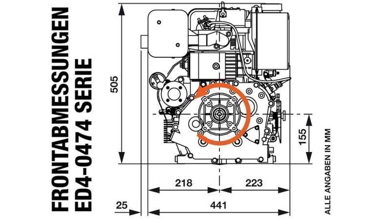 motore diesel 474cc-8.0kW-3.600 RPM-E-KW25x88-avviamento elettrico