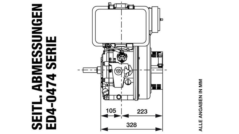 motore diesel 474cc-8.0kW-3.600 RPM-E-KW25x88-avviamento elettrico