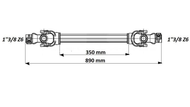 ECO CARDAN 890mm 30-75HP STANDARD - dimensions