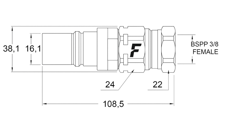 RACCORD RAPIDE MÂLE POUR MULTI-FASTER 1/4 PARTIE MOBILE