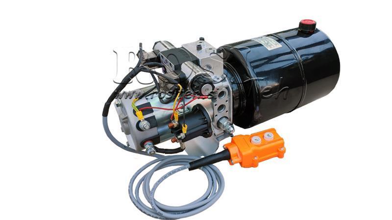 AGGREGAT HYDRAULIQUE MINI 24V CC - 2.2kW = 2.1cc - 8 lit - assemblage à double direction (métal)