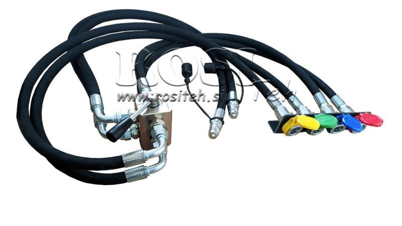 MANUELL FORDELINGSVENTIL MED SLANGER FOR TRAKTOR DUMP TRUCK UTGANG DF-6/2 60l/min