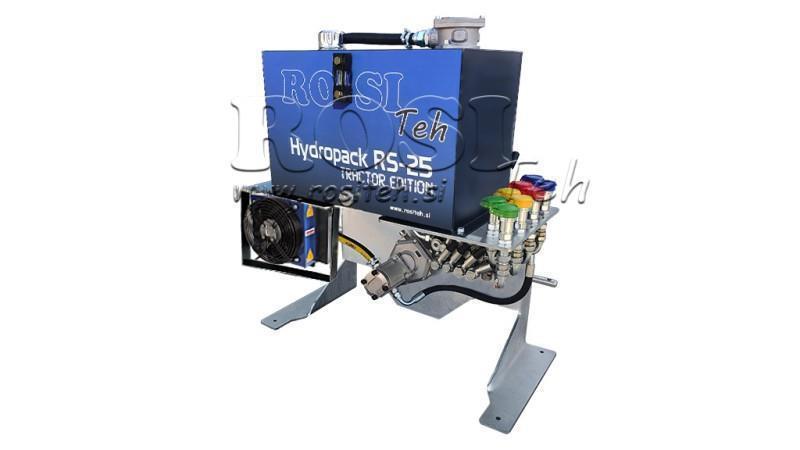 AGGREGATO IDRAULICO PER TRACTOR CAPACITÀ 70lit FLUSSO 53lit/min 4XP80 - CON RADIATORE D'OLIO