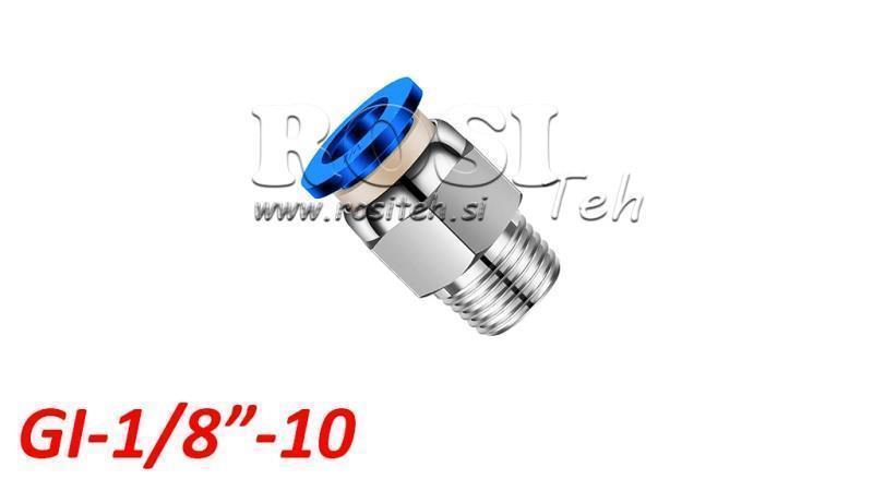 CONNETTORE RETTANGOLO PNEUMATICO TPA CON FILETTATURA GI-018-10