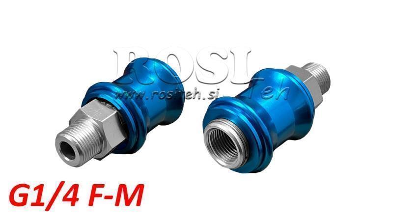 VANNE MANUELLE PNEUMATIQUE À GLISSIÈRE 3/2 PRRS G1/4 F-M