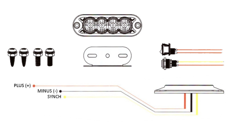LED STROBOSCOPIQUE LUMIÈRE 12/24 V
