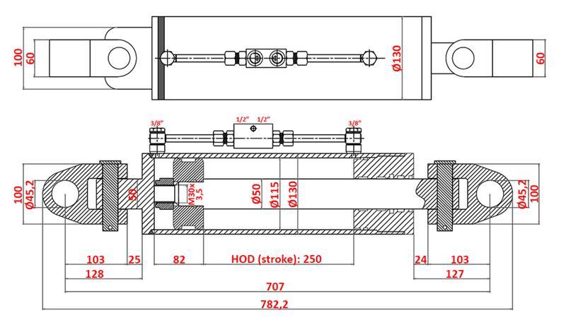 ESTRATTORE IDRAULICO SPECIALE - 4° CLASSE 115/50-250 (180-380HP)(45.2mm)