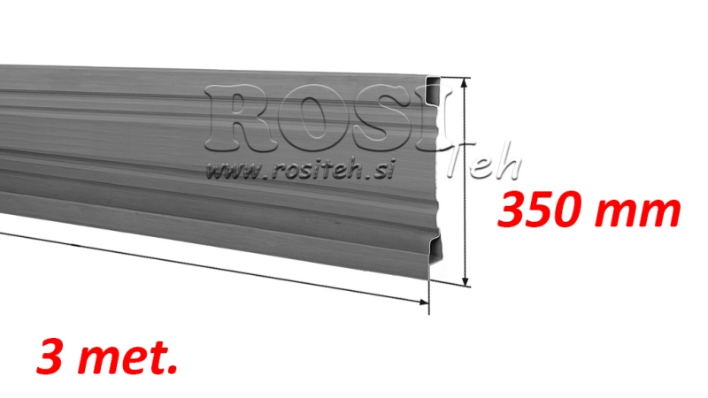 TRAILER SIDE PANEL 3 MET. - HEIGHT 350 mm