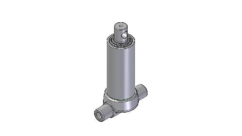 2532F - CYLINDRE TÉLESCOPIQUE INFÉRIEUR – TROU 3 ÉTAPES DÉPLACEMENT 593 DIAMÈTRE 95