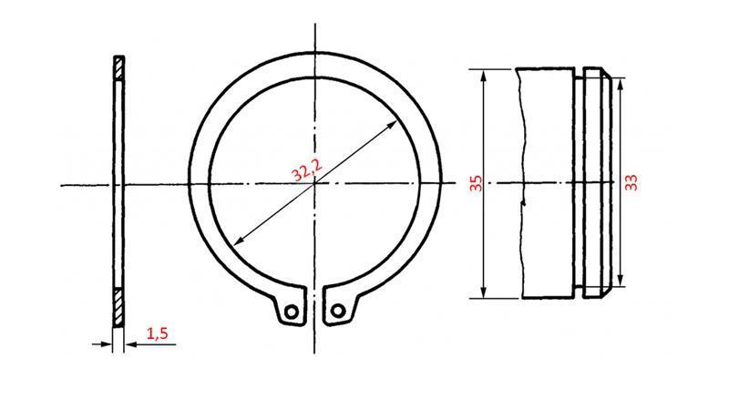 RONDELLE DIN 471 ALPA Z38x1.75