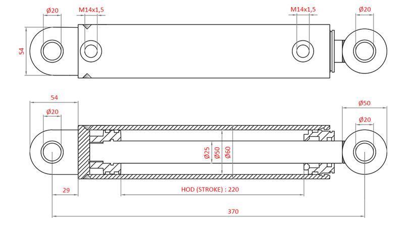 CILINDRO DI DIREZIONE IDRAULICO FIAT-NEW HOLLAND OEM-87521950, 47582858