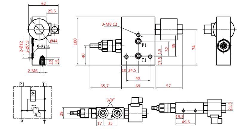 SEGMENTO INGRESSO BY-PASS CON SICUREZZA PER VALVOLA REMOVIBILE YEAT 12V