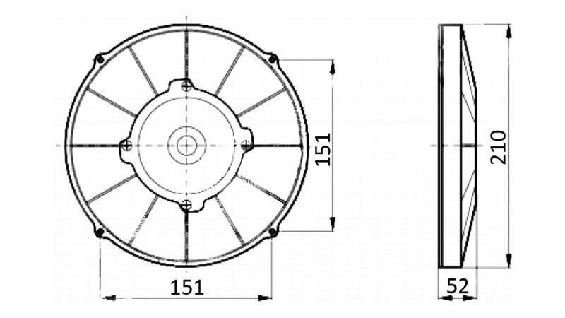 VENTILATEUR AXIAL 190mm ASPIRANT 24V