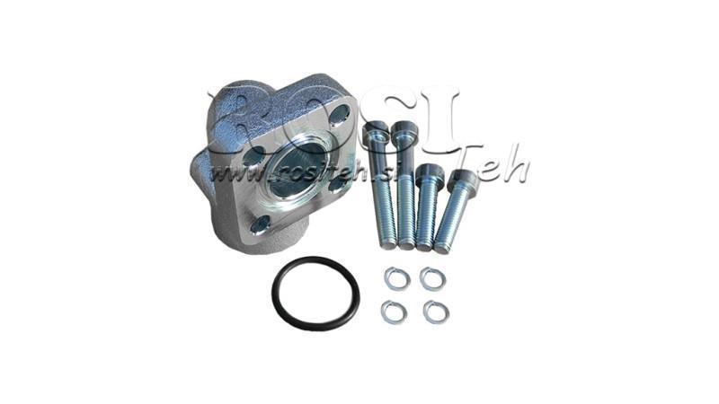 RACCORD DE TUYAU 3/4 - FLANQUE DROITE BOSCH fi 40