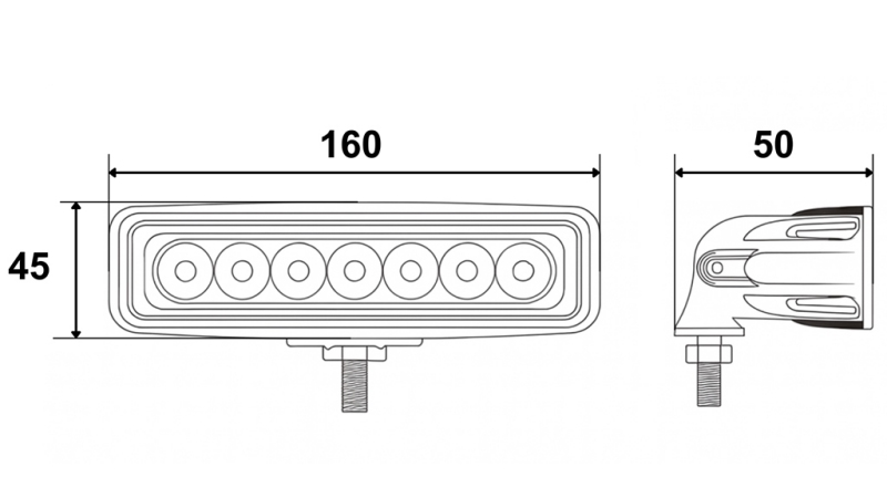 LED TYÖVALO - VALO 6 LED 18W 12V-24V