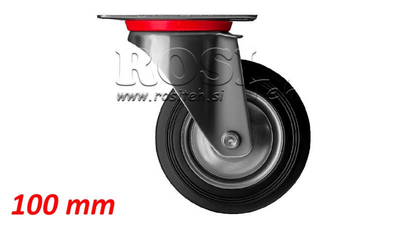 PYÖRÄ 100mm KIERRETTÄVÄ PERUSTA