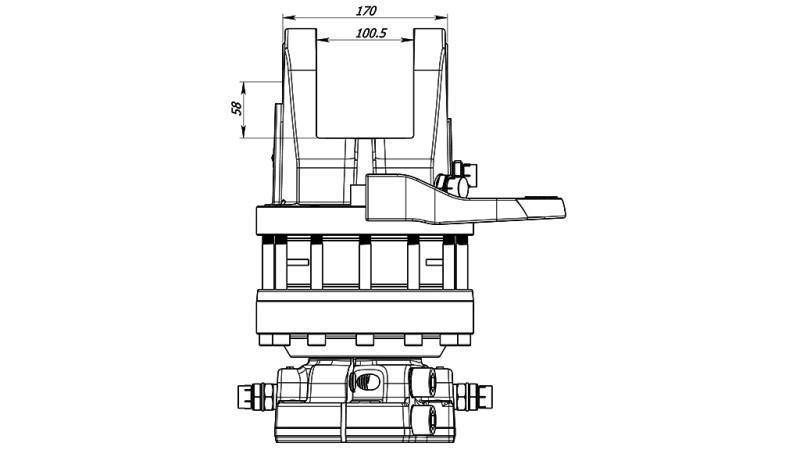 HYDRAULISCHE ROTATOR 12000/6000 KG MET FLENS
