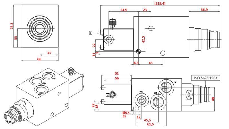 VANNE DE FREIN HYDRAULIQUE PROPORTIONNELLE POUR TRACTEURS - SYSTÈME D'HUILE