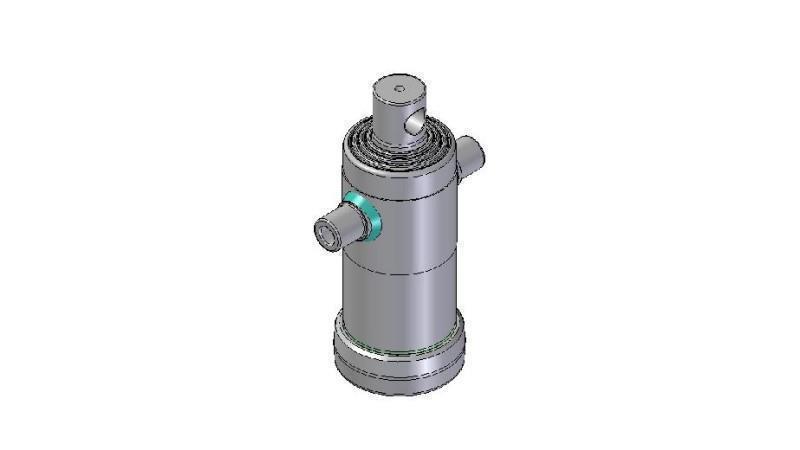 3042F -TELESCOPISK SYLINDER STANDARD/HULL 4 TRINN SLAG 830 FI 124