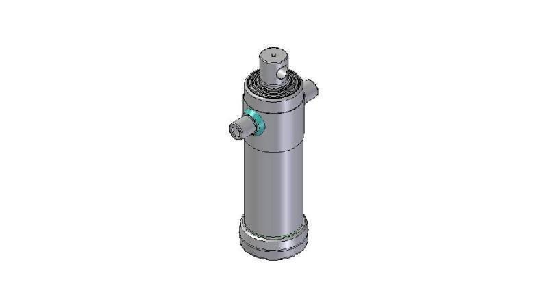 3046F - CYLINDRE TÉLESCOPIQUE STANDARD/ORIFICE 4 ÉTAPES DÉPLACEMENT 1290 DIAMÈTRE 124