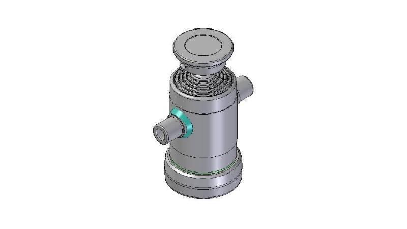 3050S - TELESCOPISK Sylinder STANDARD/KULE 5 TRINN SLAG 690 DIAMETER 124