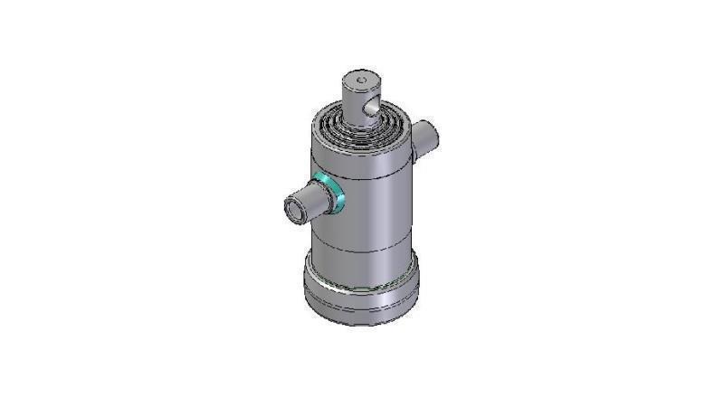 3061F -TELESCOPISCHE CYLINDER STANDAARD/GAATJE 4 FASES SLAG 590 DIAMETER 112