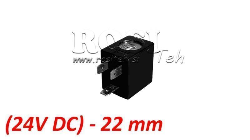 (22) COIL EL. MAG. 24V DC 3W PER VALVOLA PNEUMATICA 1/4-3/8-1/2
