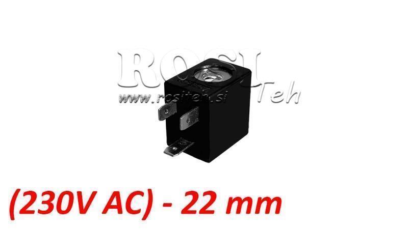 (22) EL. MAG. SPOL 230V AC 4.5VA FOR PNEUMATISK VENTIL 1/4-3/8-1/2