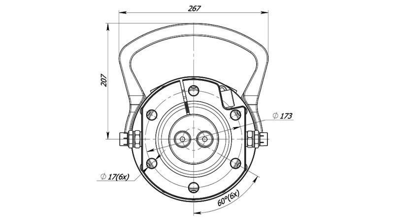 HYDRAULISCHE ROTATOR 10000/5000 KG MET FLENS