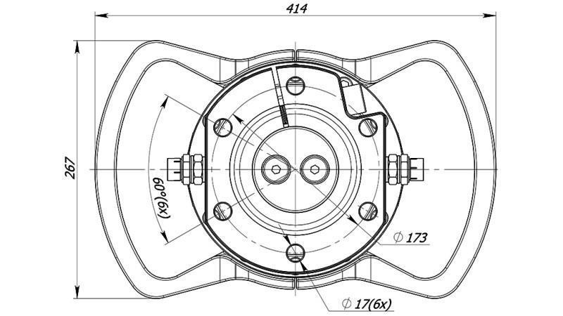 HYDRAULISCHE ROTATOR 10000/5000 KG MET FLENS 2PR