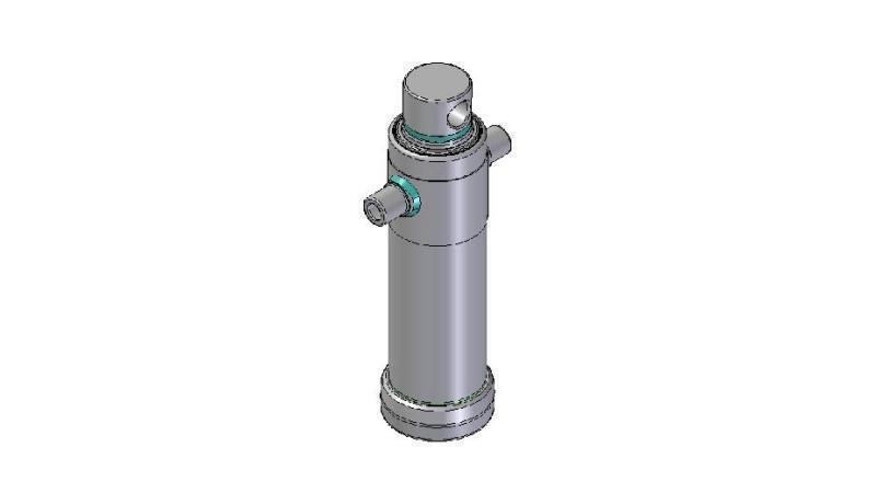 4023F - TELESCOPISK Sylinder STANDARD/HULL 2 TRINN SLAG 695 DIAMETER 124
