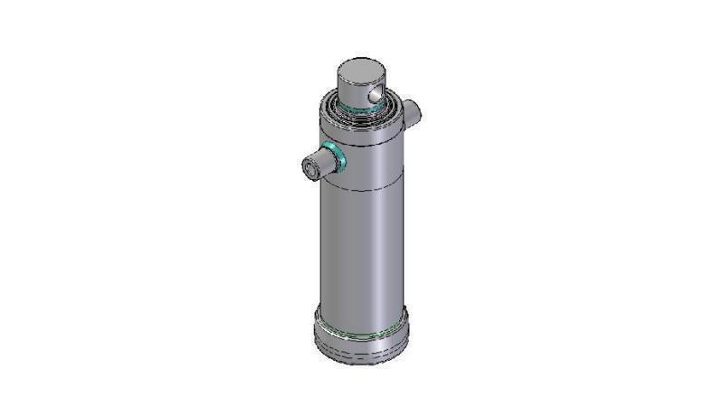4039F -TELESCOPISCHE CYLINDER STANDAARD/GAT 3 FASES SLAAG 2093 DIAMETER 152