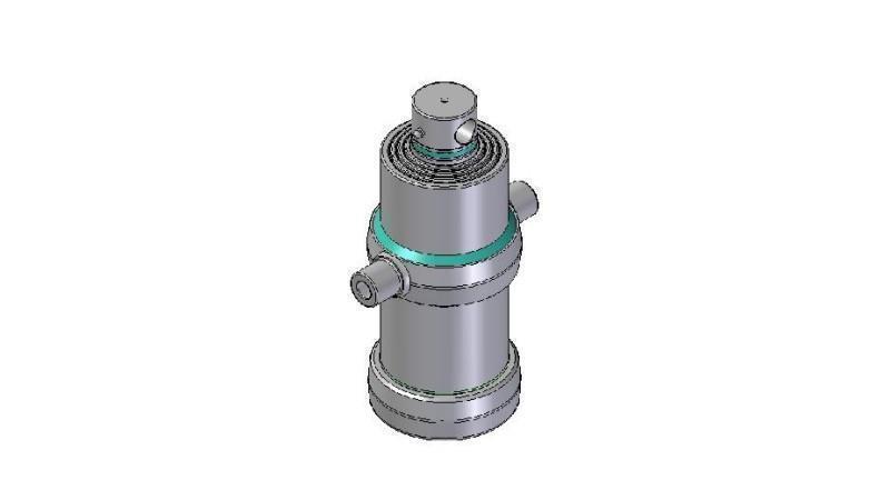 4072F -CILINDRO TELESCOPICO STANDARD/ FORO 4 STADI CORSO 1210 DIAMETRO 170