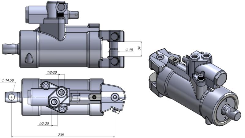 CILINDRO DI STERZO IDRAULICO MASSEY FERGUSON