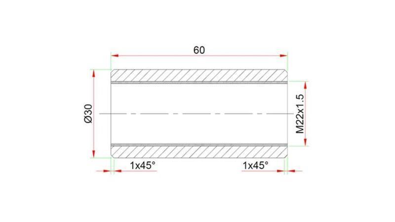 CONNECTEUR DE SOUDURE 30x60 POUR TERMINAL M22x1.5