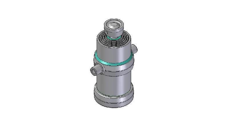 5006S -TELESCOPISK CYLINDER STANDARD/BALL 5 TRIN SLAG 1500 DIAMETER 190