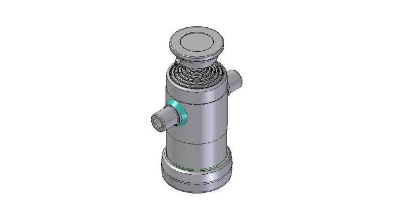 6003S -TELESCOPISK Sylinder STANDARD/KULE 6 STAGER SLAG 1005 DIAMETER 124
