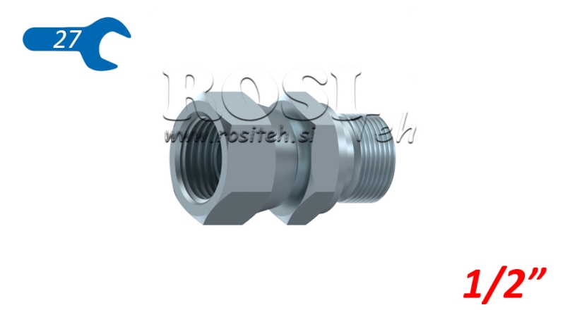 ÉCROU ROTATIF DOUBLE DE CLÉ HYDRAULIQUE 1/2
