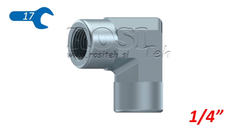HIDRAVLIČNI KOLENO 90°  KRATKO ŽENSKI-ŽENSKI 1/4