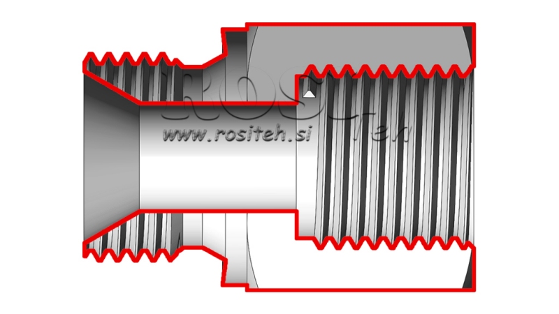 HIDRAVLIČNI ADAPTER MOŠKI-ŽENSKI 3/8-18x1,5