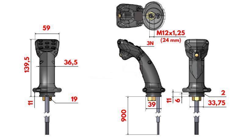JOYSTICK DE TÉLÉCOMMANDÉ - 2 BOUTONS