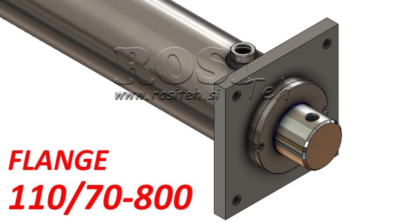 HYDRAULISCHE CYLINDER MET BEVESTIGINGSPLAAT 110/70-800